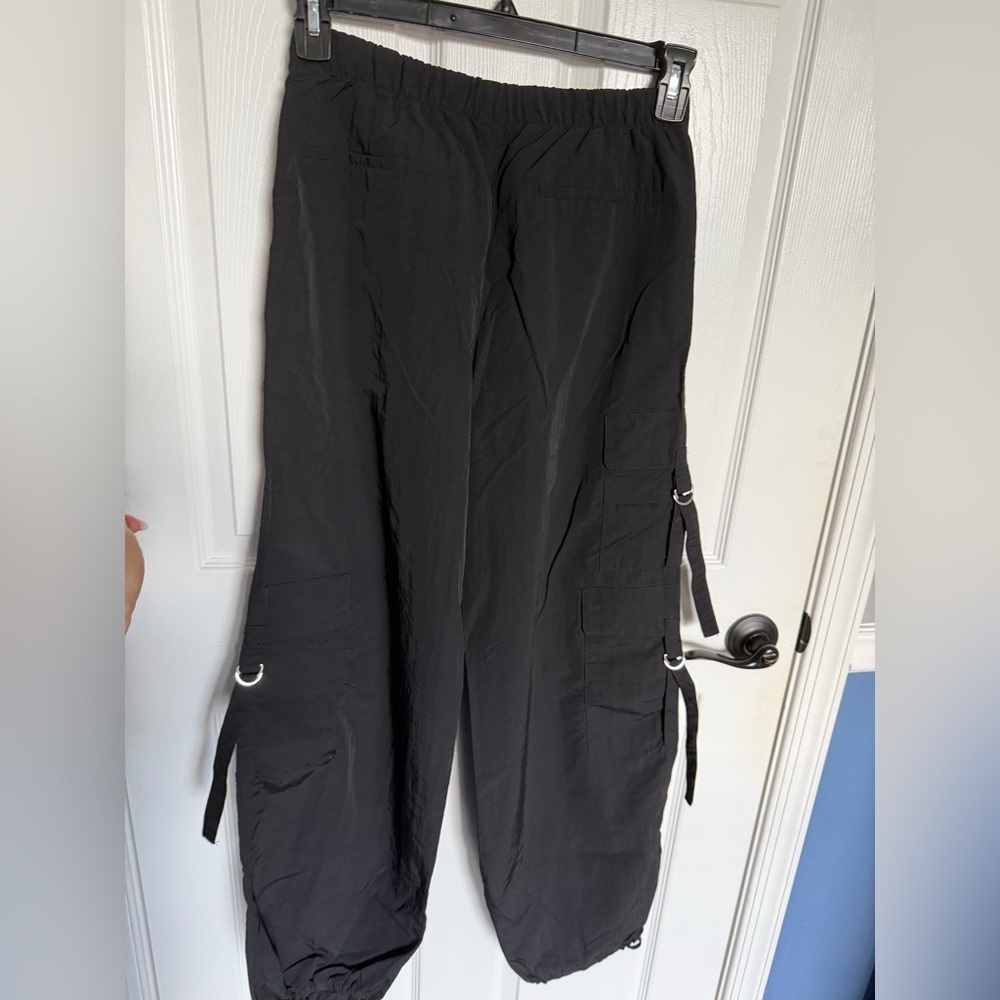 Zara Black Utility Cargo Pants Trousers XS NWT - Picture 3 of 5